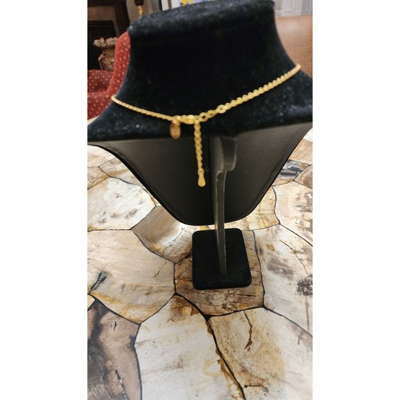 Phillip Bloch Woman's Necklace Shiny Gold-Tone Necklace 16" + 2" Extender Unique - Picture 5 of 7